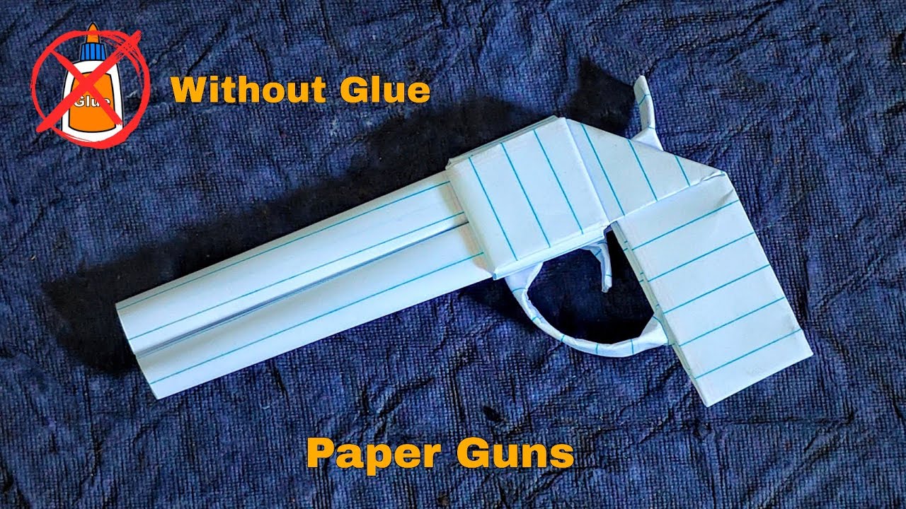 Origami Paper Pistol Without Glue | Easy and Realistic Paper Craft Tutorial
