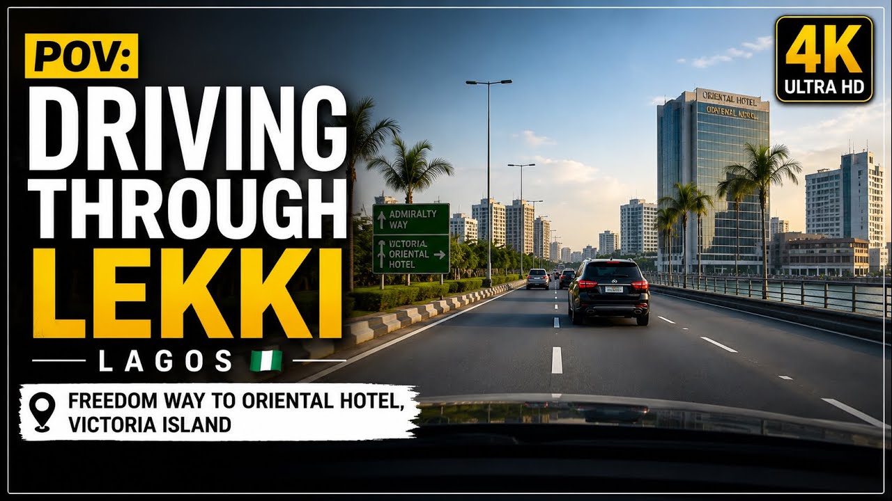 Driving Through Lekki, Lagos 🇳🇬 | Freedom Way to Oriental Hotel, Victoria Island (4K)