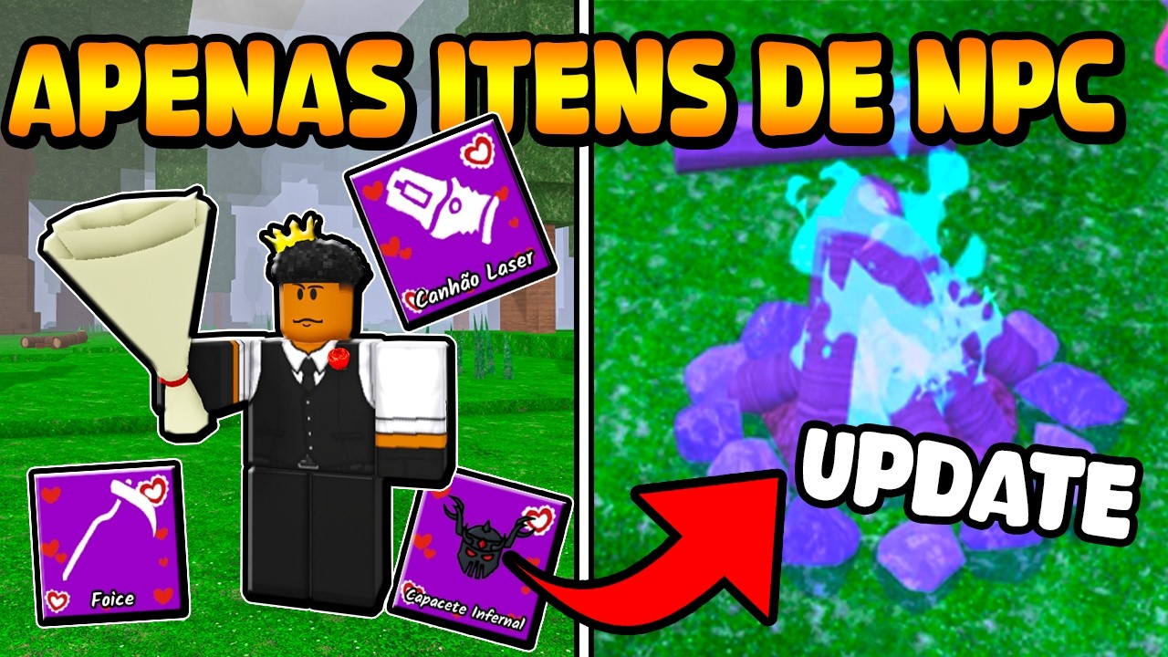 SOBREVIVENDO APENAS COM ITENS DOS NPCS MODO HARD E NOVO NPC NO 99 NOITES NA FLORESTA!!!