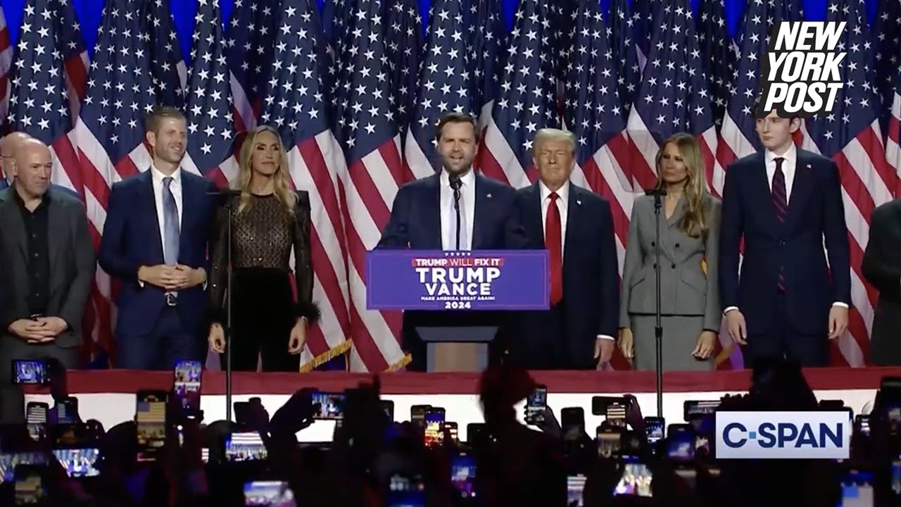 JD Vance speaks during election night 2024: 'We just witnessed the greatest political comeback'