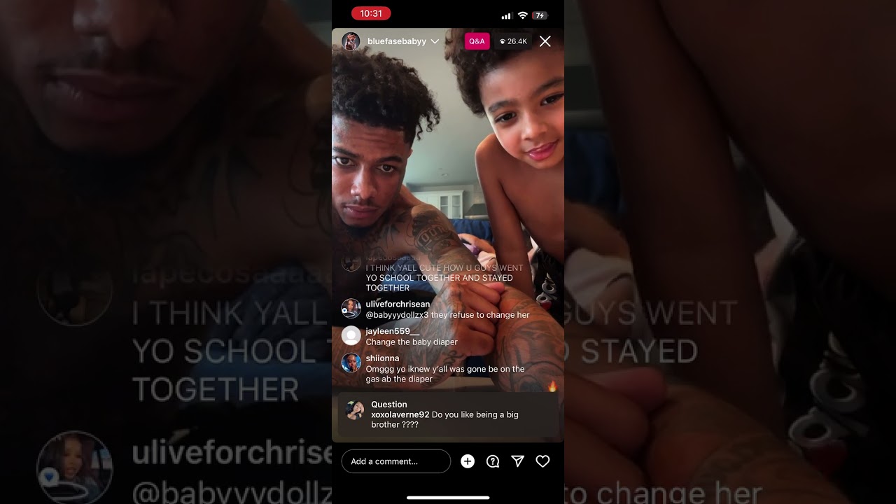 BlueFace on Instagram live July 30th 2023