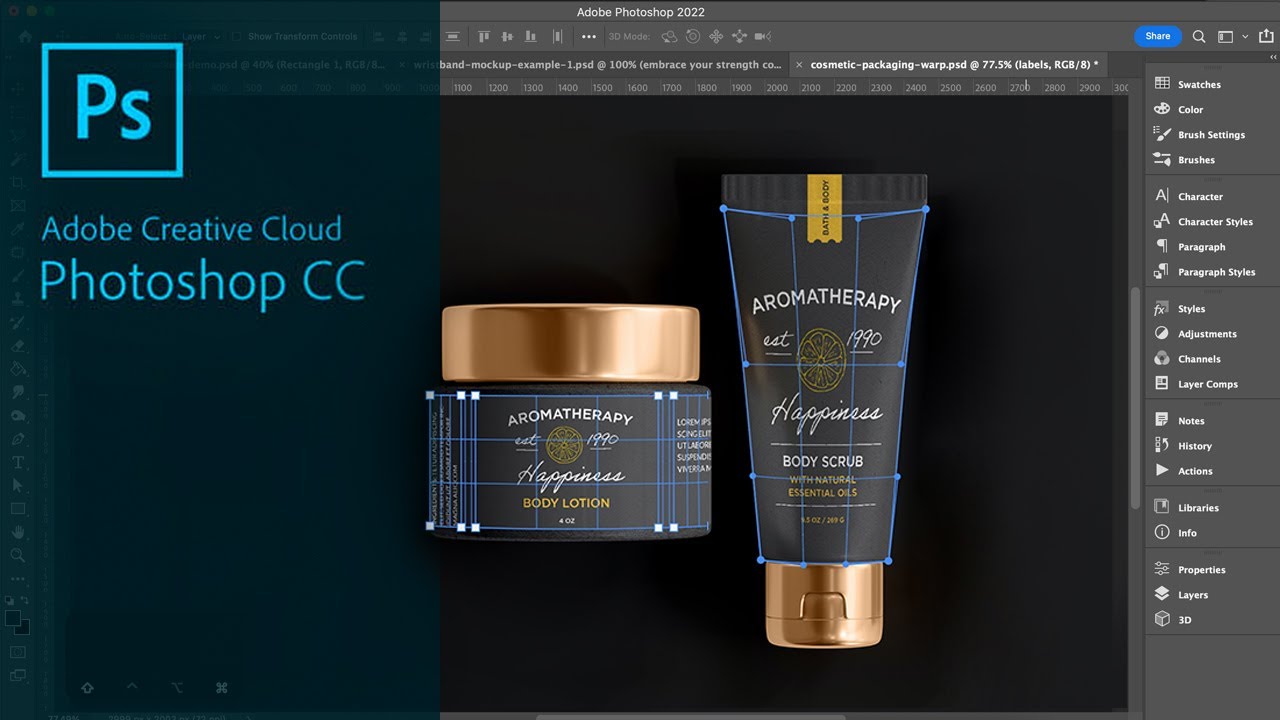 Create Packaging Mockups – Warping & Dimension Techniques in Photoshop