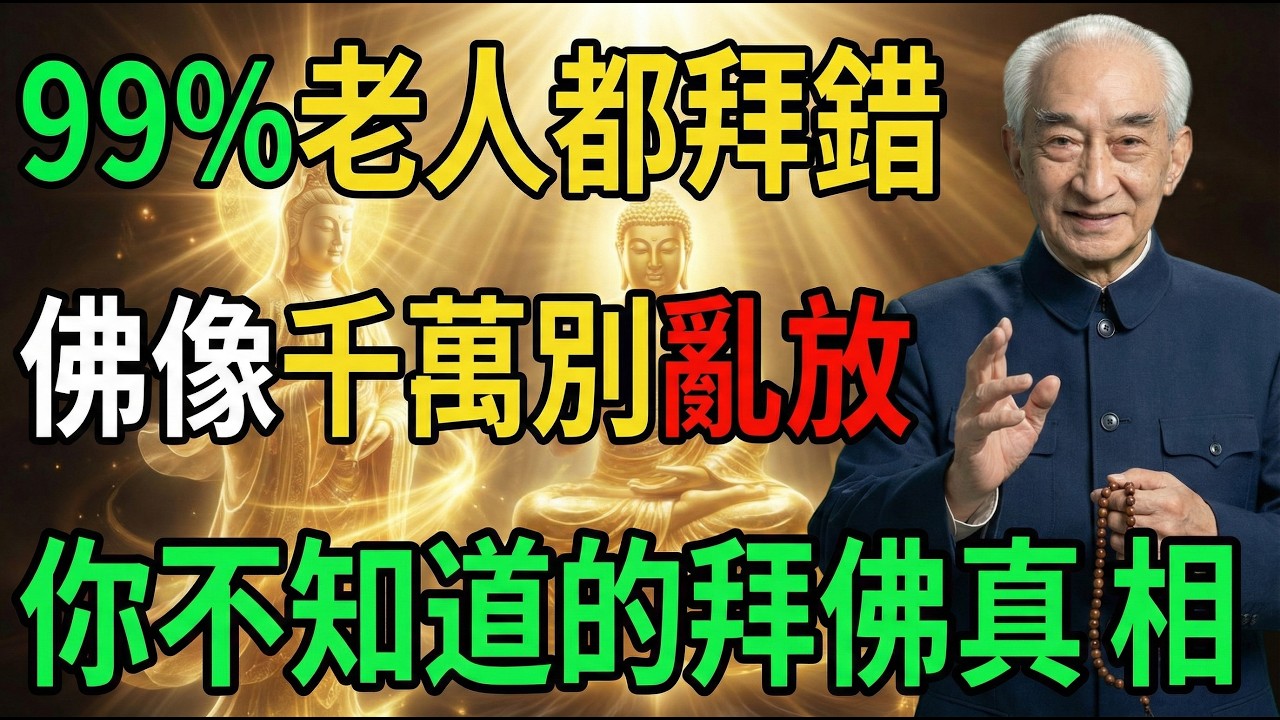 南懷瑾：家裡觀音像比佛像大怎麼擺？99%的老人都擺錯了！印光大師一句話道破天機，別讓「死規矩」惹來大煩惱！ #南懷瑾 #佛像擺放 #觀世音菩薩 #學佛 #佛學智慧 #佛教文化 #修行 #風水