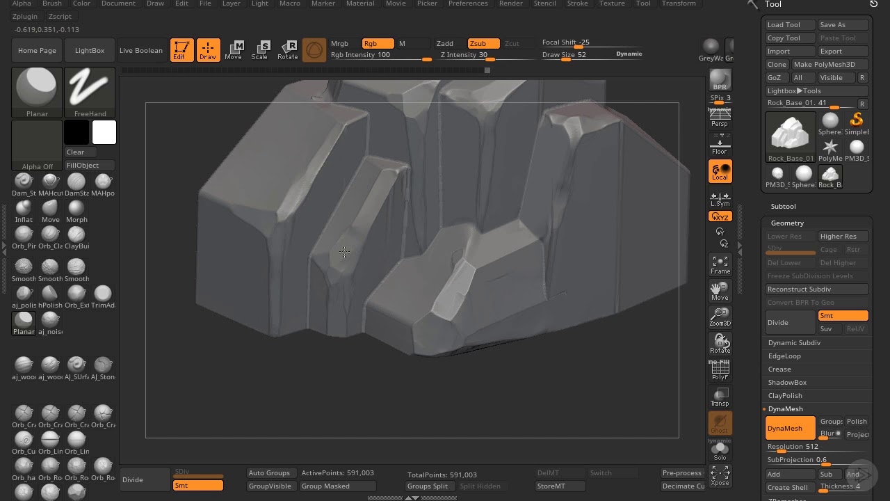 04  Sculpting Rock in Zbrush