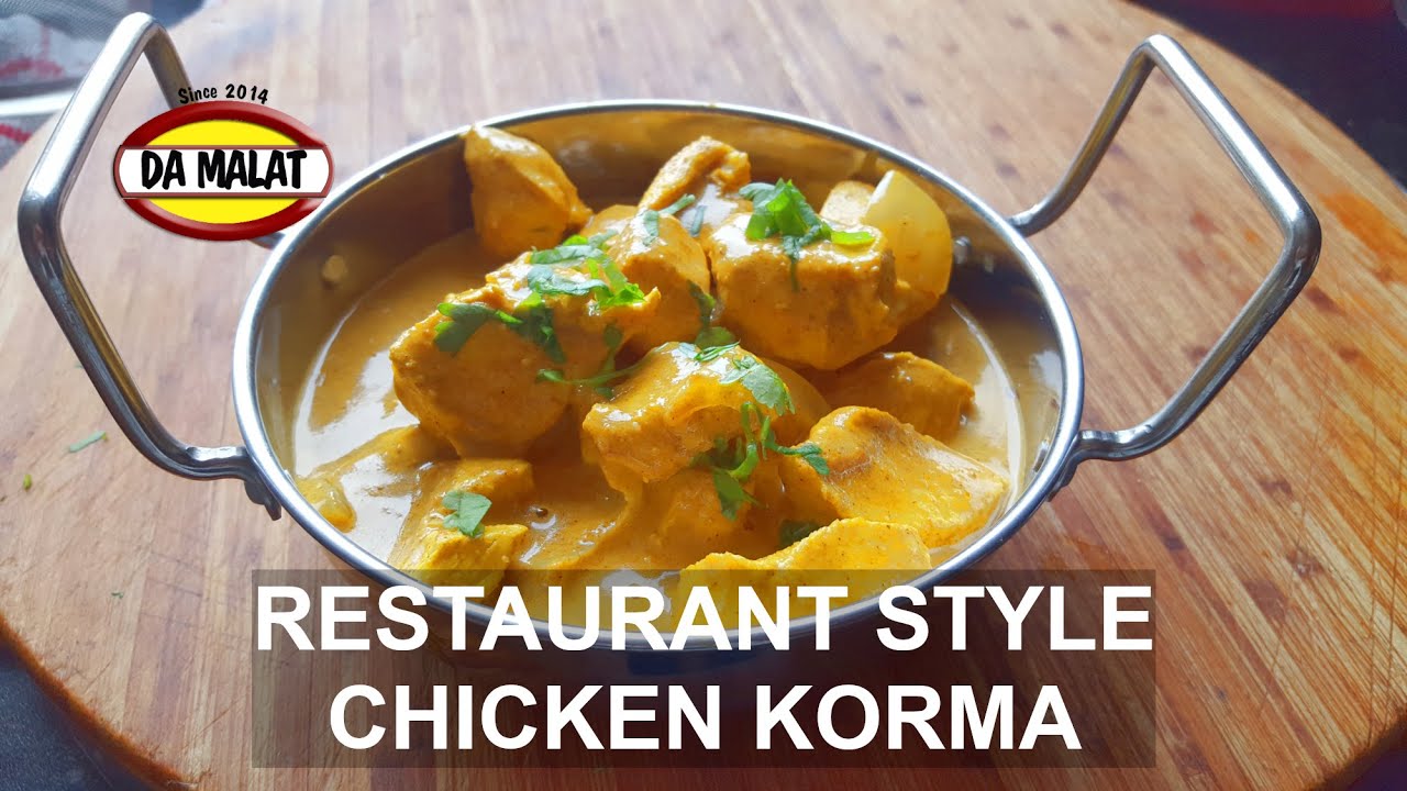 Chicken Korma, restaurant style