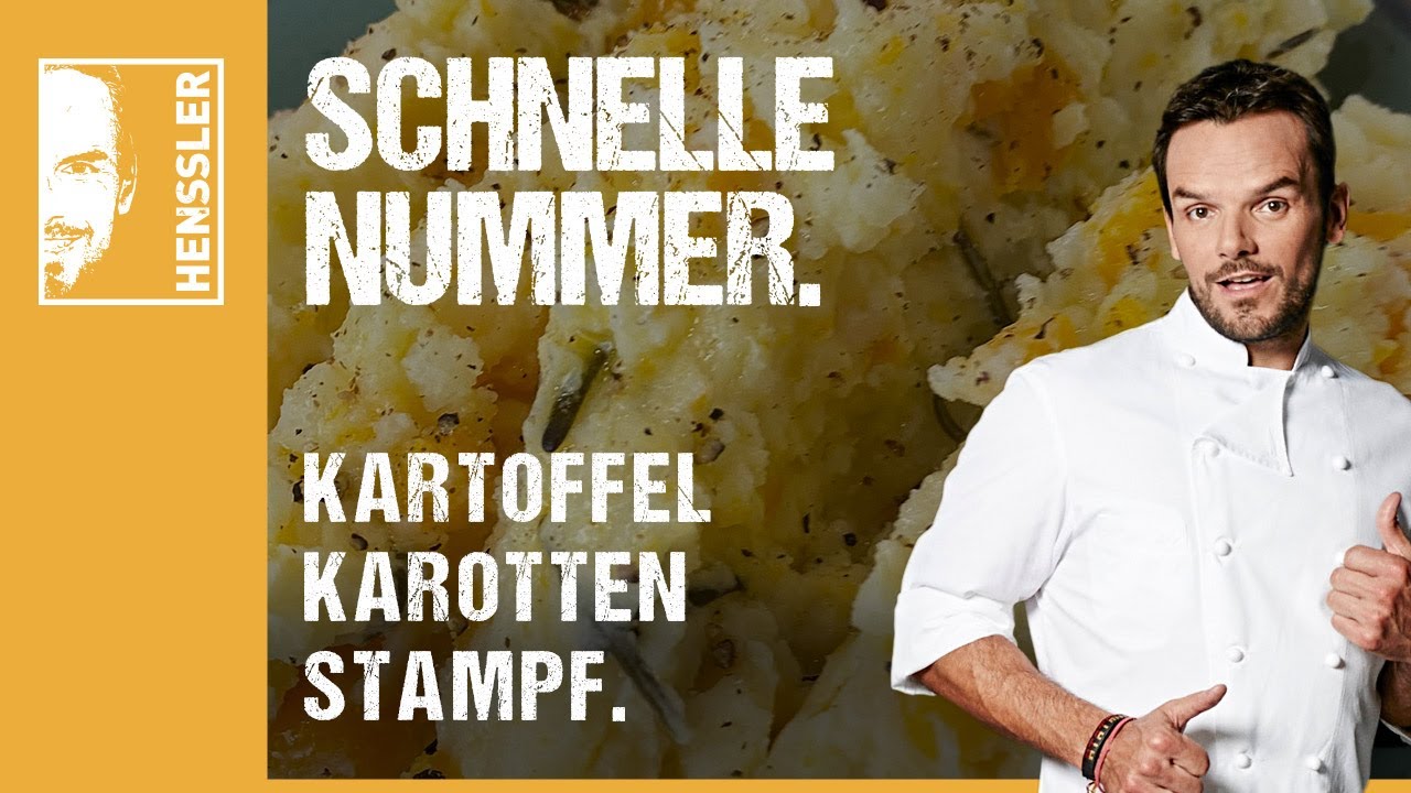 Schnelles Kartoffelp&uuml;ree-Rezept mit leckeren Karotten von Steffen Henssler