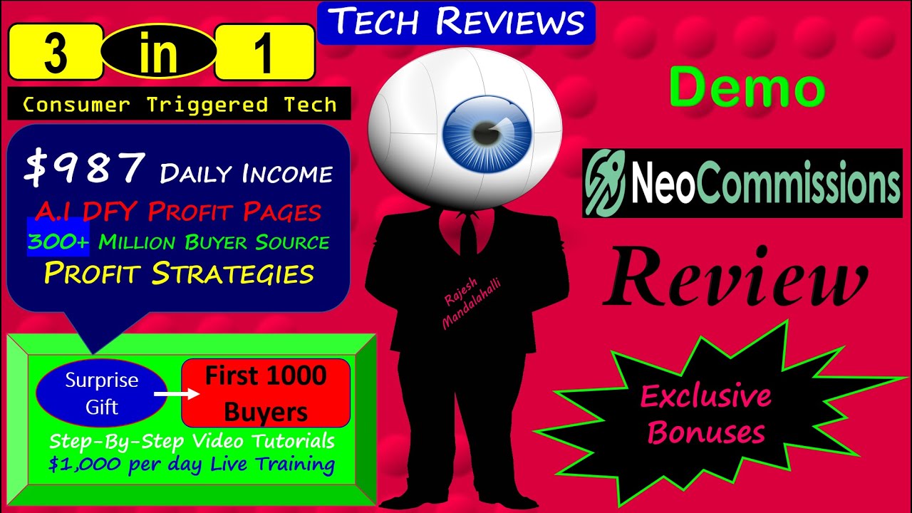 Neo Commissions Review, Bonuses, Demo: Consumer Triggered Technology - $987 In Daily Commissions!