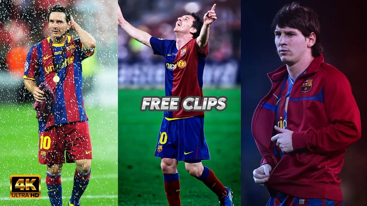 Young Messi free clips in 4K 🐐