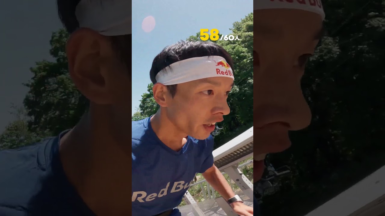 スキーのジャンプ台を逆走🤯