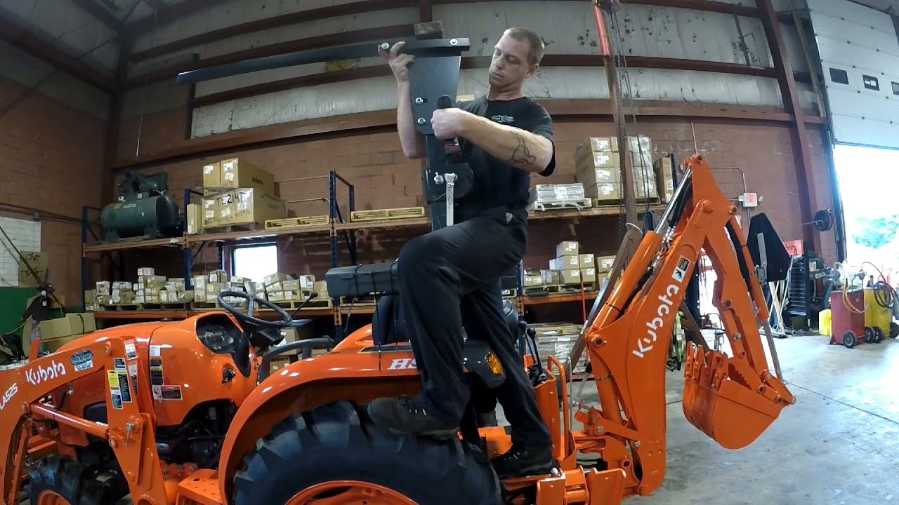 canopy installation on a tractor