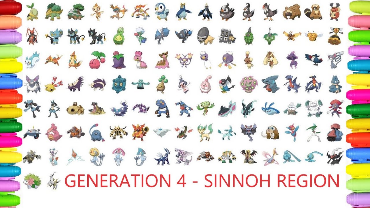 Coloring all Generation 4 Pokemon