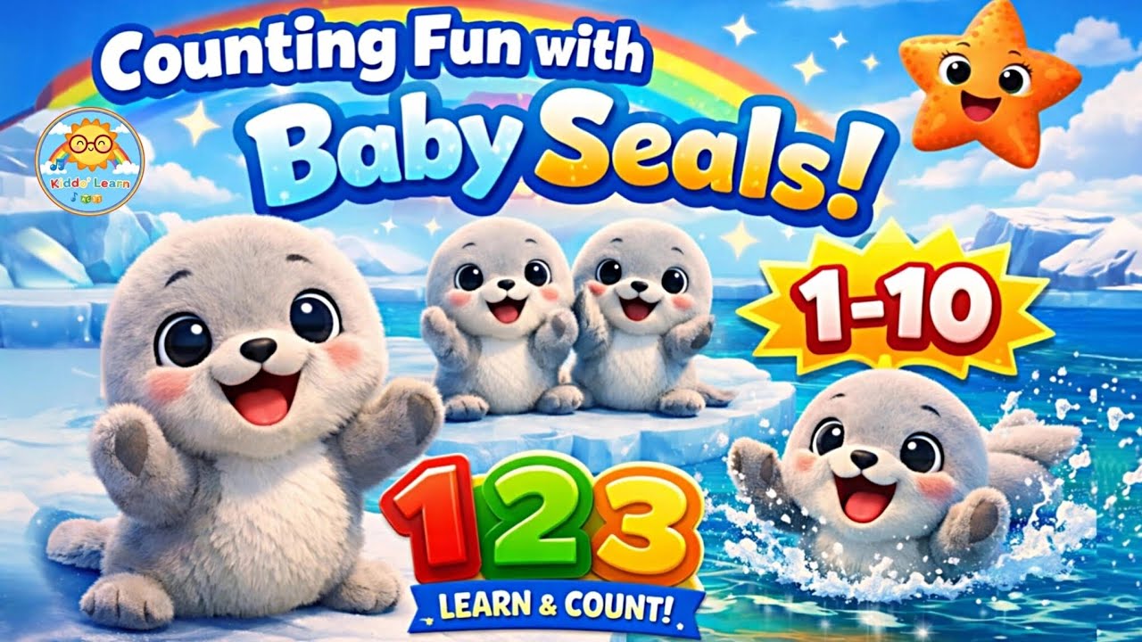 Counting Fun with Baby Seals 🦭 | Learn Numbers 1–10 | Kids Counting Song