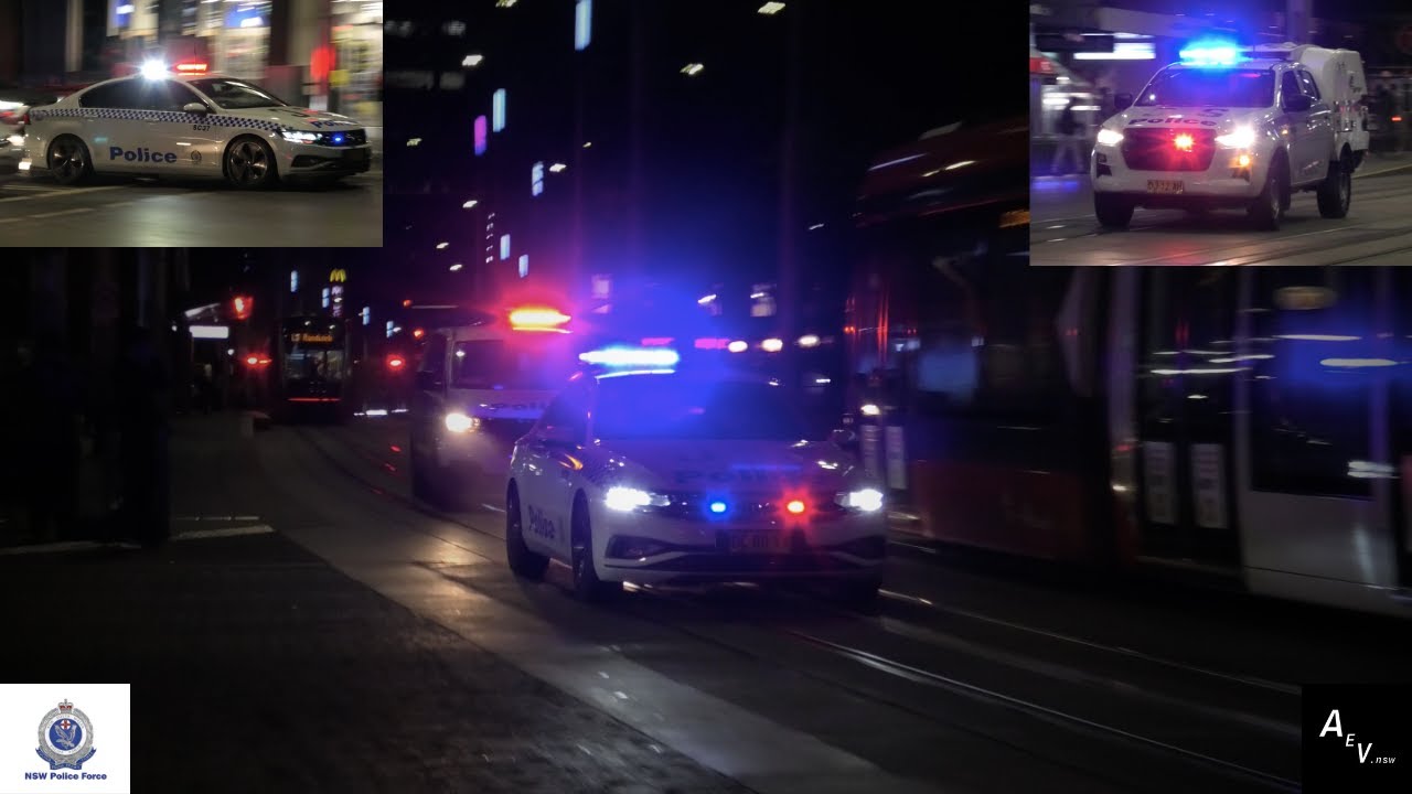 ⁴ᴷ  SYDNEY CITY PAC - NSWPF - Multiple Sydney City cars code red