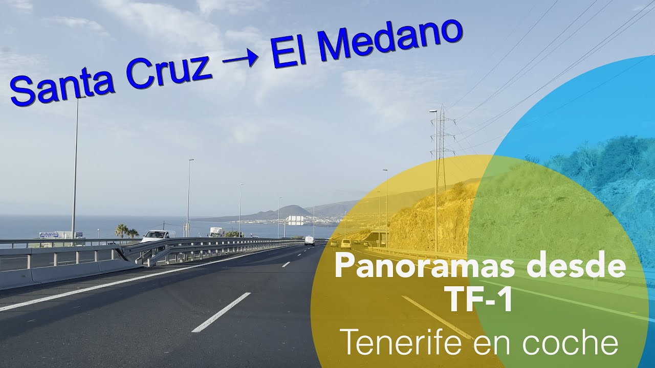 Vistas desde autopista TF1 - Tenerife paisajes 4K