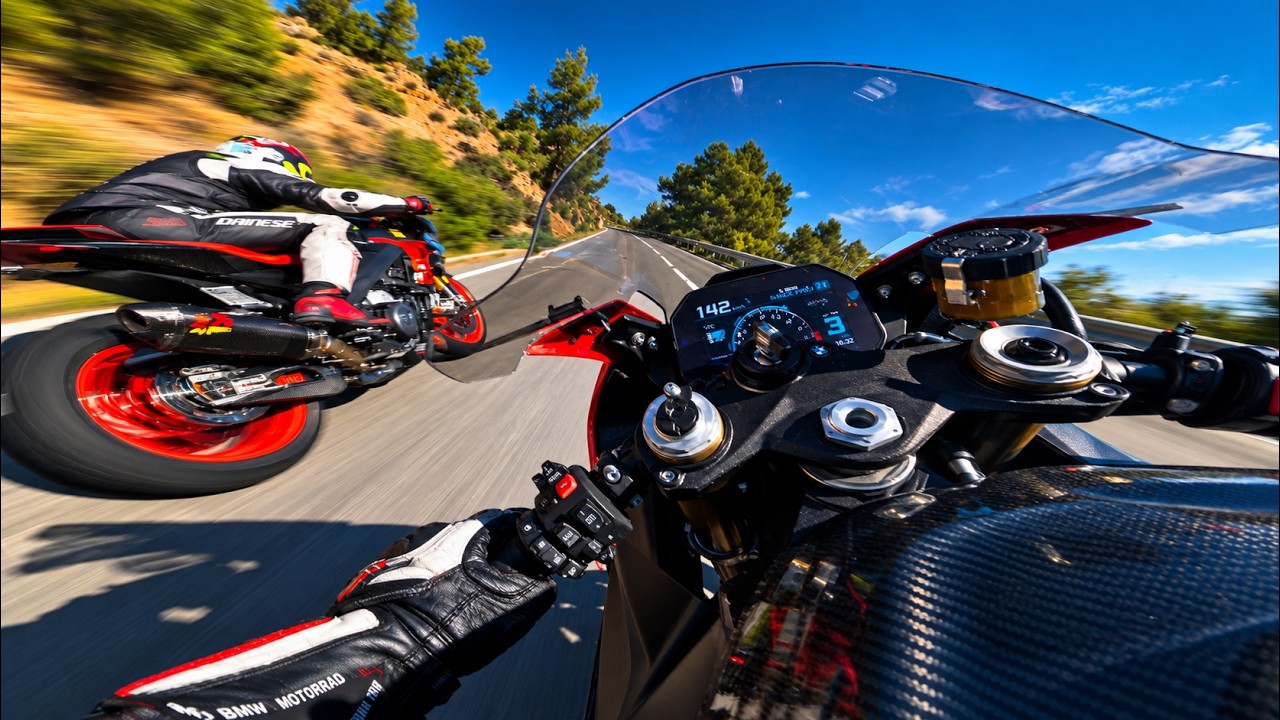 Yamaha R9, BMW S1000RR and Aprilia Tuono V4. Canyon Rush!!!