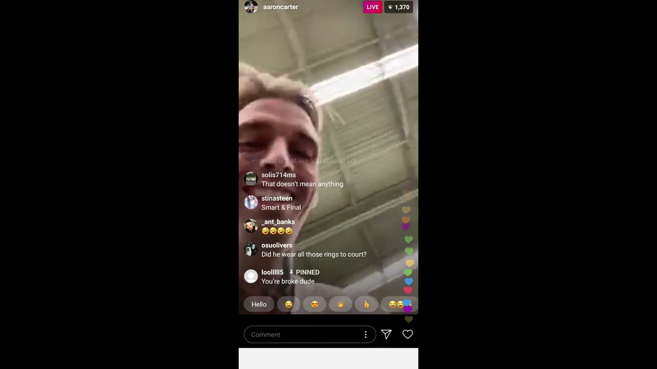 Аарон Картер в прямом эфире в Instagram (19 ноября 2019 г.) Аарон возвращается домой и обнаружива...