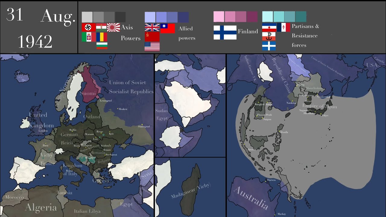 The Second World War (1931-1945): every day