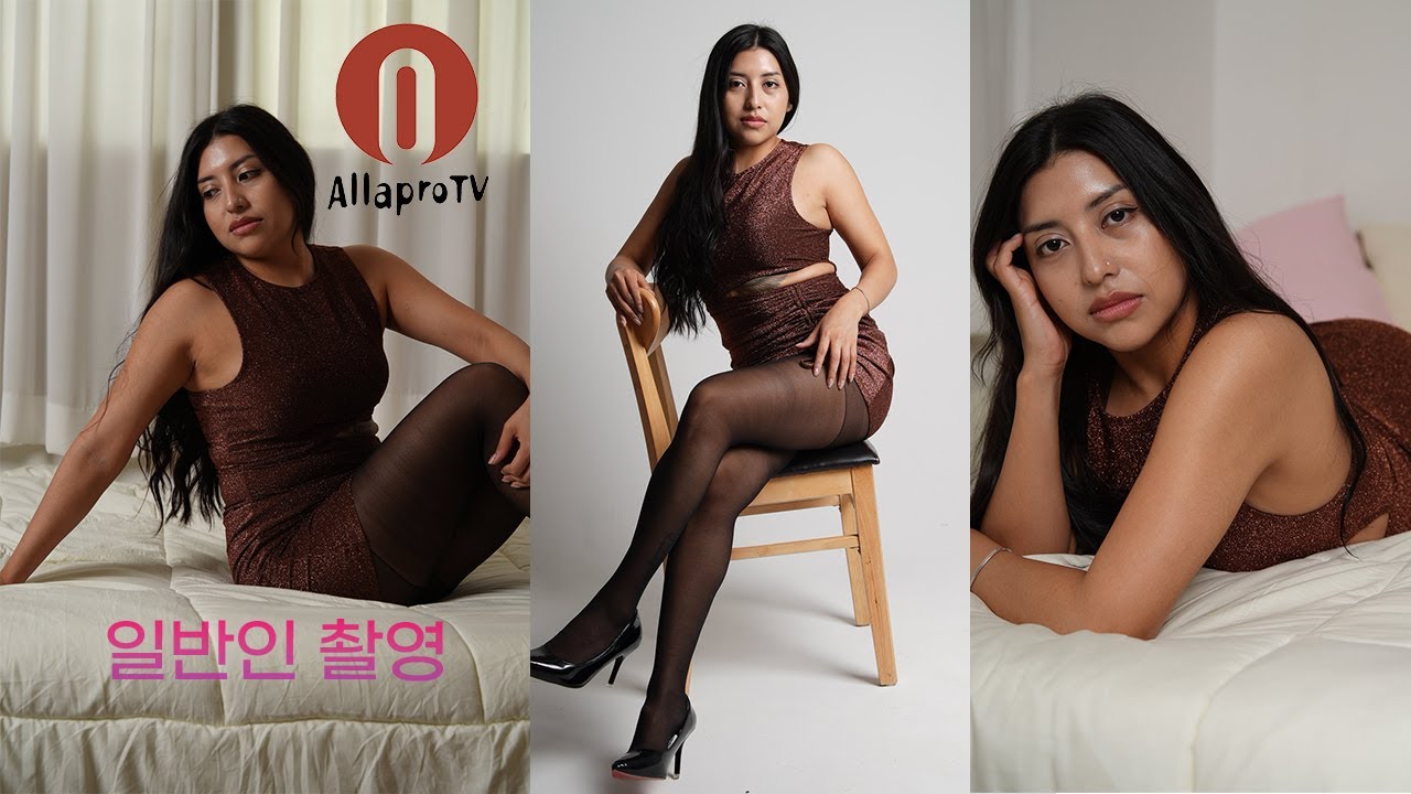 [4k세로] 일반이 촬영 검스 검정스타킹 원피스 코디 | nylon 직캠