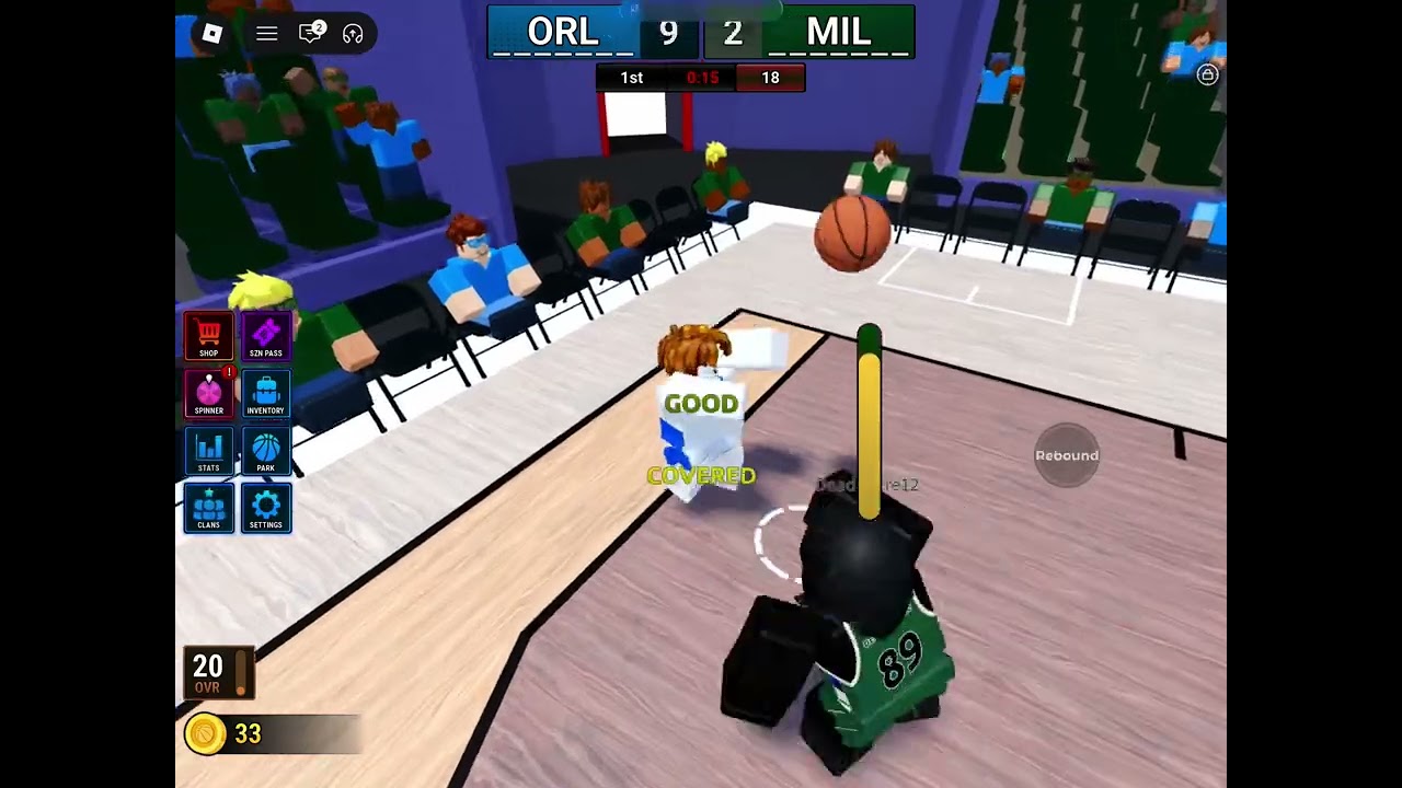 Playing Roblox basketball legends