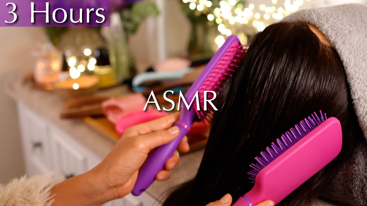💜ASMR Hair Brushing💜 Focus & Relax 💫 ASMR for Work, Study & Chill Time🌟 No Talking
