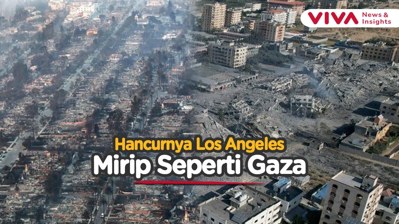 Tampak Mirip Gaza! Lebih dari 12 Ribu Bangunan di LA Tak Tersisa, Karma?
