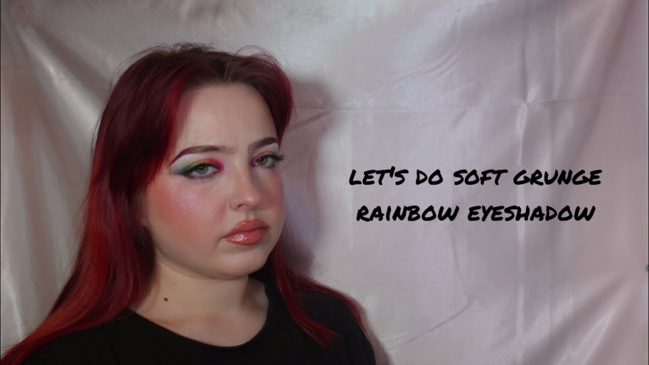 let’s do a soft grunge rainbow eyeshadow 