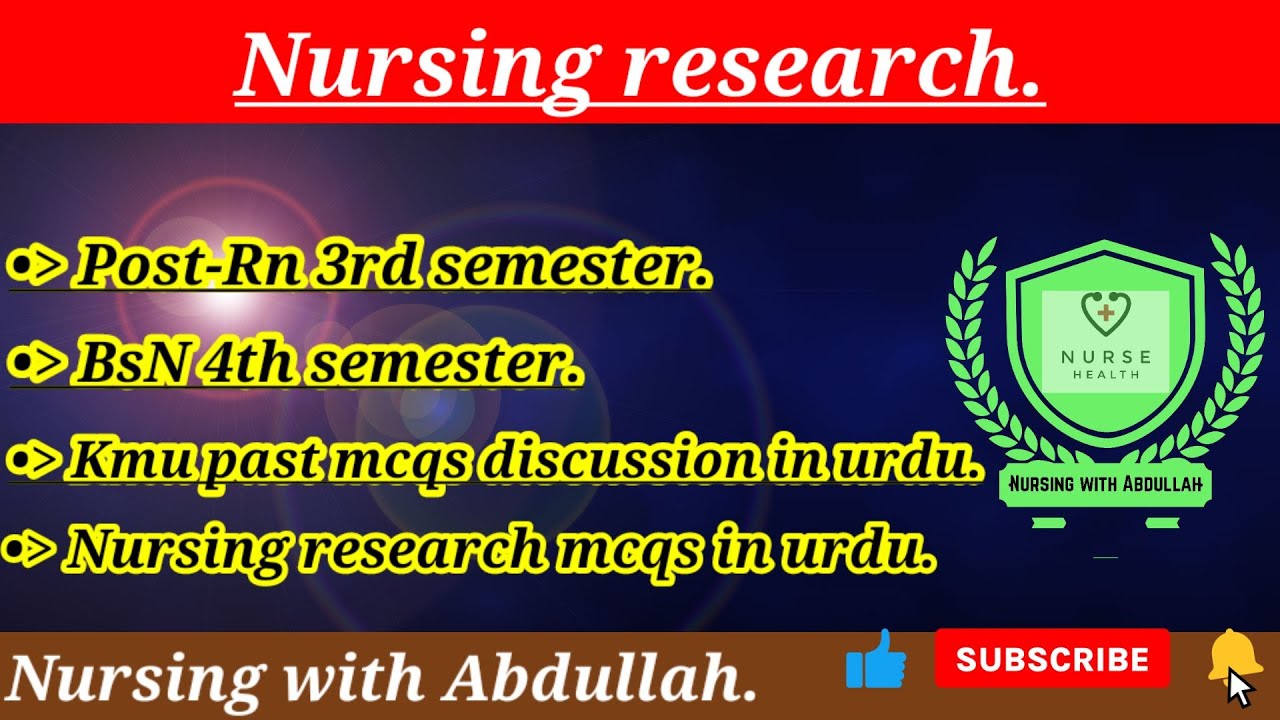 Nursing research past mcqs in urdu| Post-Rn 3rd,Bsn 7th| nursing research imp mcqs in urdu|