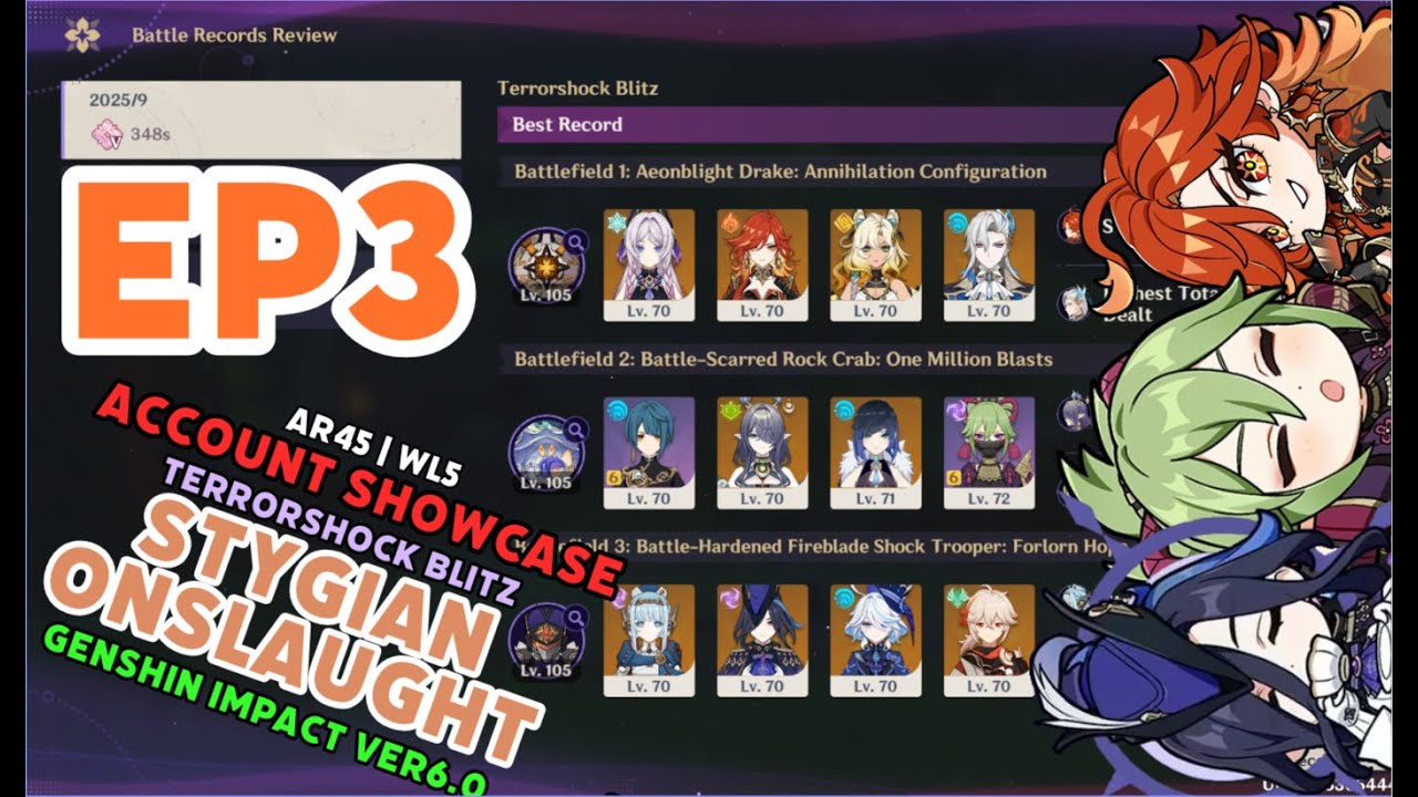 (Fearless) : Stygian Onslaught EP3 (Terrorshock Blitz) | Genshin Impact v6.0 AR45 | WL5