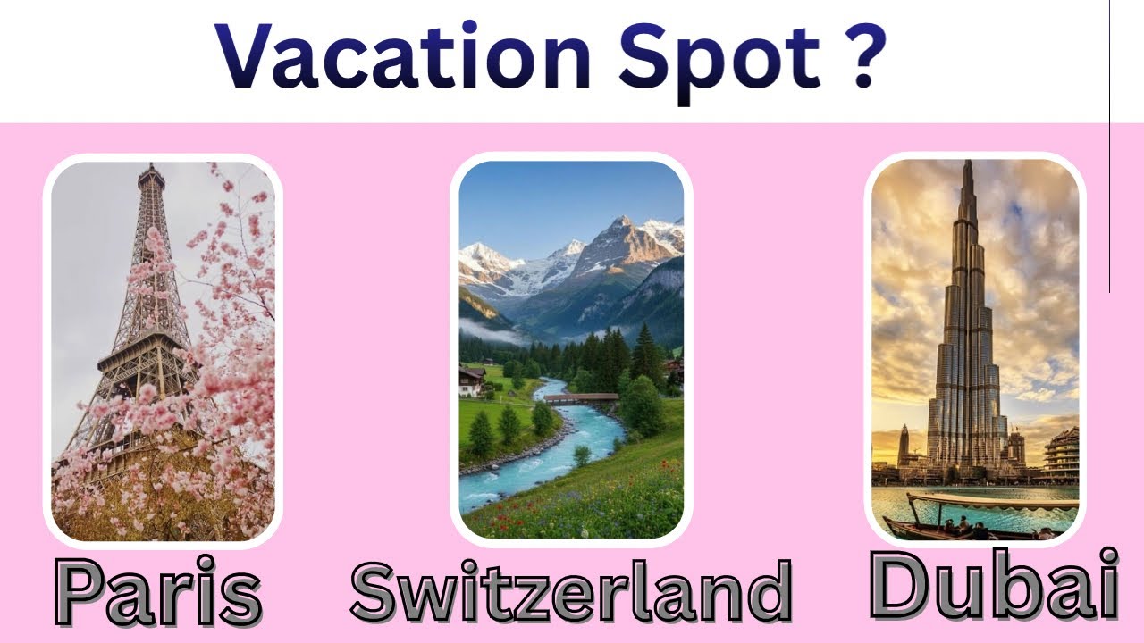 Which Vacation Spot Suits you ? 😇(personality Quiz)