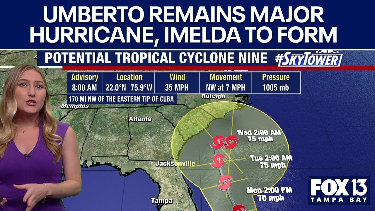 Humberto remains major hurricane as Imelda expected to form soon