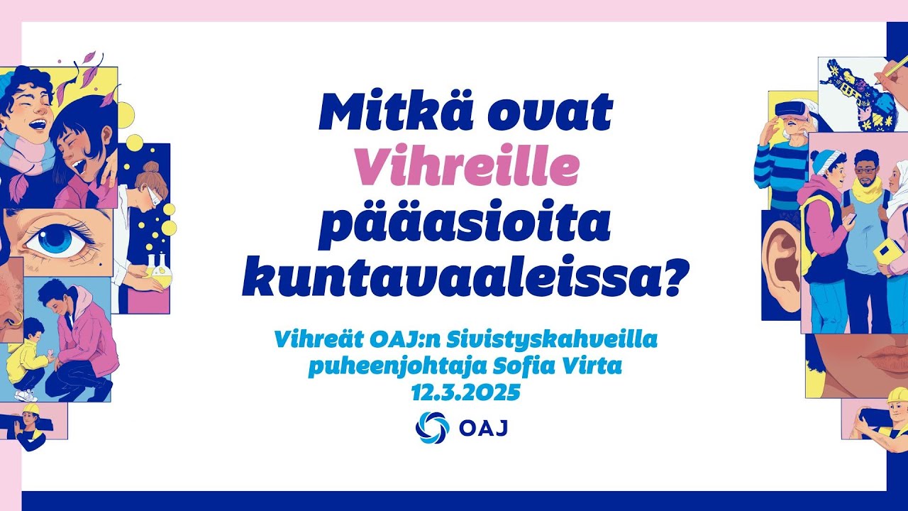 OAJ:n Sivistyskahvilassa Vihreiden Sofia Virta I 12.3.2025