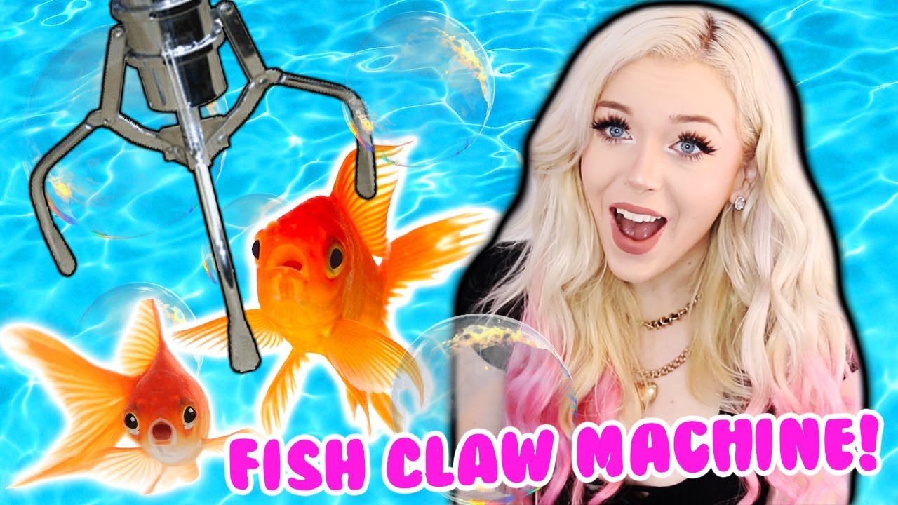 I WON A FISH FROM THE CLAW MACHINE!?!! NEOFUNS ARCADE WINS!