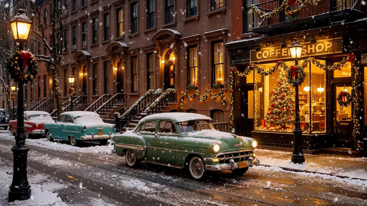 4K Christmas Fireplace Ambience & Relaxing Instrumental Music 🎄 Perfect Holiday Soundscape 🔥