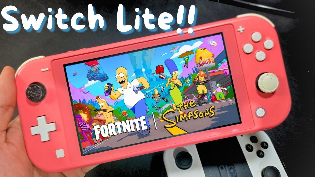 Nintendo Switch Lite Fortnite x Simpsons Gameplay 