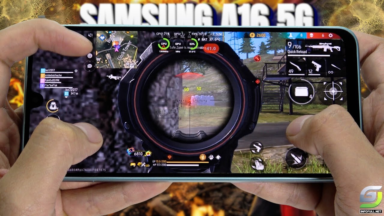 Samsung Galaxy A16 5G test game Free Fire Mobile | Dimensity 6300