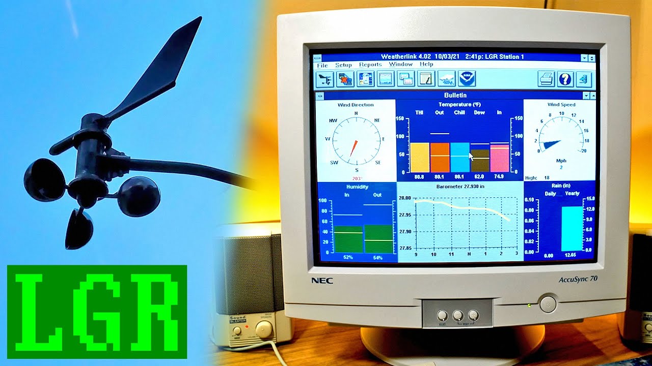 Weather Monitoring on a 486 PC! 1990s Davis Weather Station