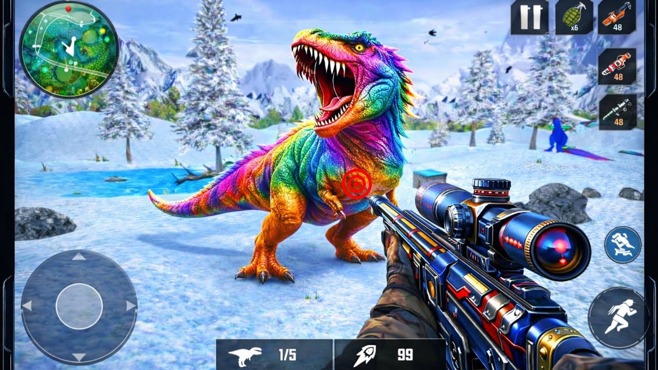 Dino Hunter 3D Hunting Game: Declaring war with Dinosaurs New Android Gameplay 