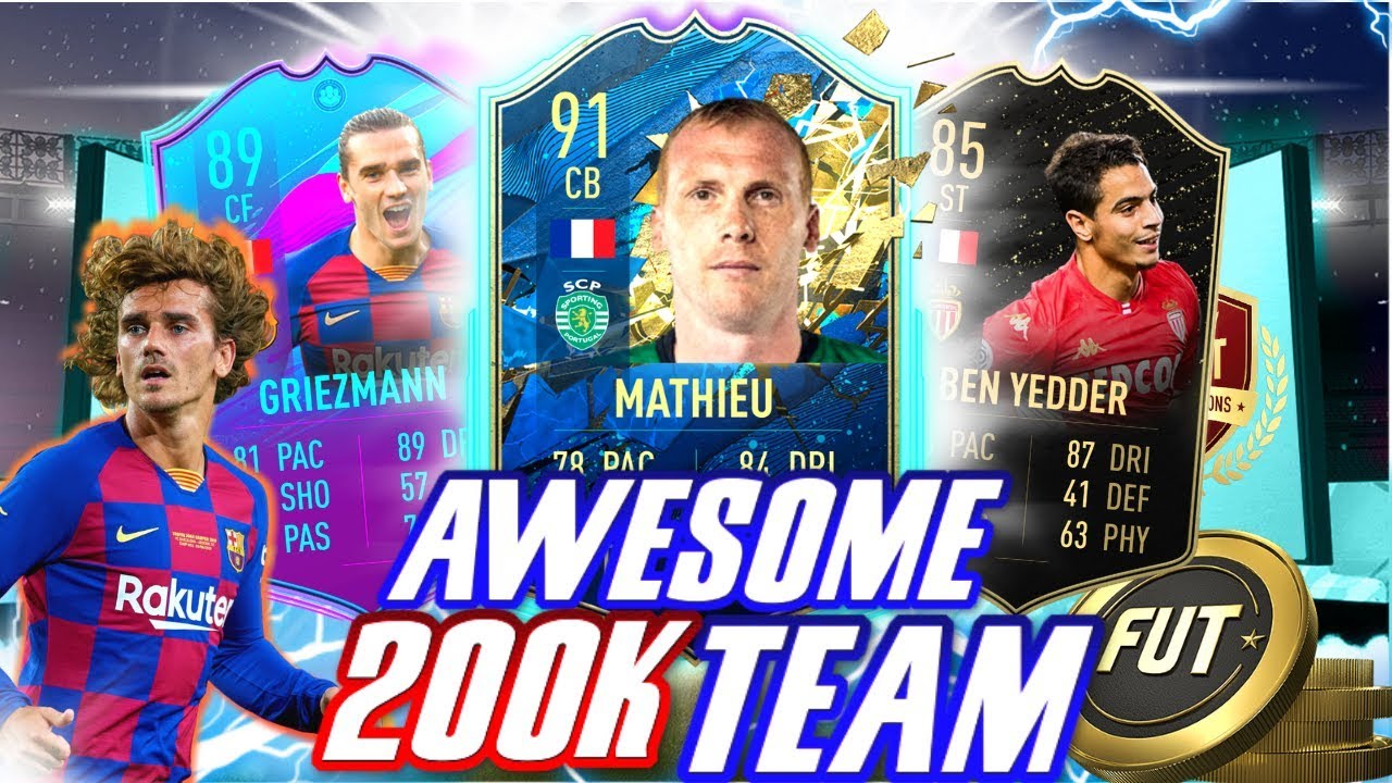 BEST 200K *WEEKEND LEAGUE* TEAM FIFA 20 w/ TOTS MATHIEU!!! | 200K SQUAD BUILDER FIFA 20
