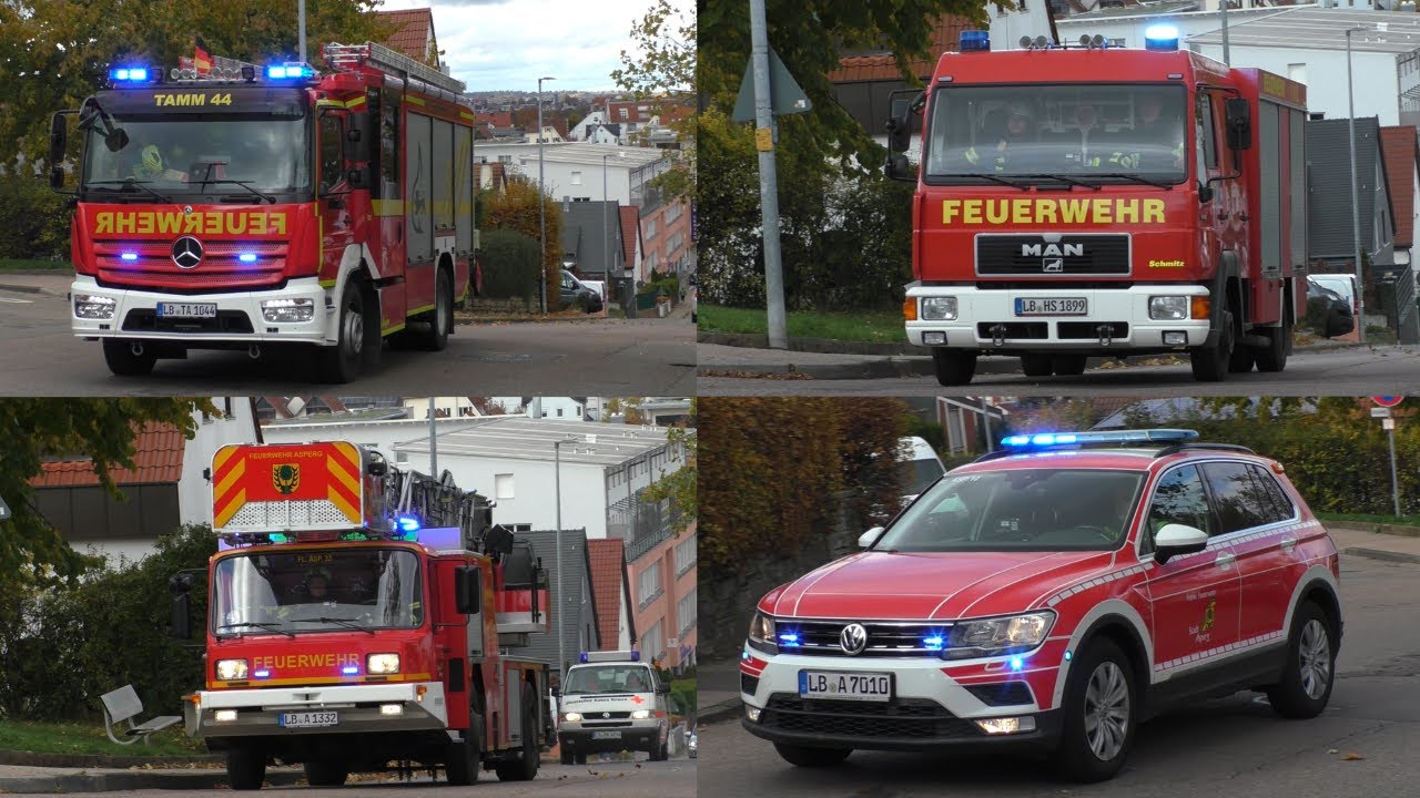 [Großbrand bei EDEKA] Großübung der Feuerwehren und DRK in Asperg