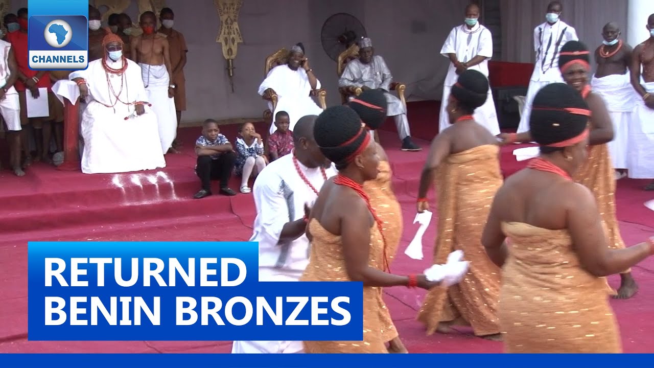Oba Of Benin Takes Delivery Of Looted ‘Okpa,’ ‘Ilahor’ Returned From UK