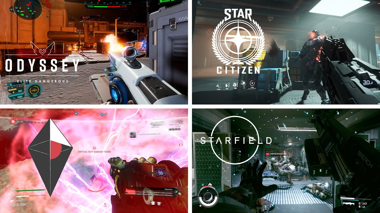 БОИ НА НОГАХ В Elite Dangerous, No man's sky, Star Citizen, Starfield.