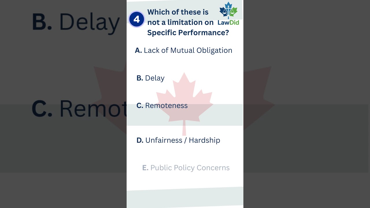 LawDid Quiz V- Contract Law IV