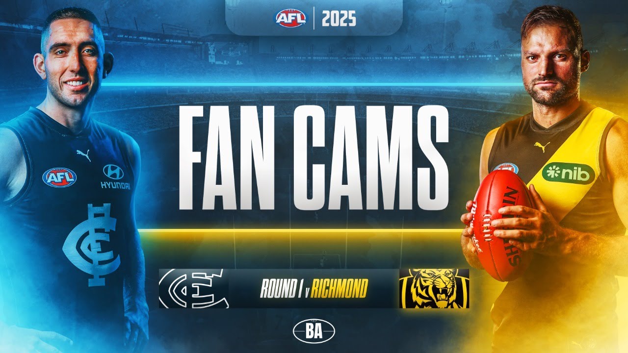 Fan Cams | Carlton v Richmond | AFL Round 1, 2025
