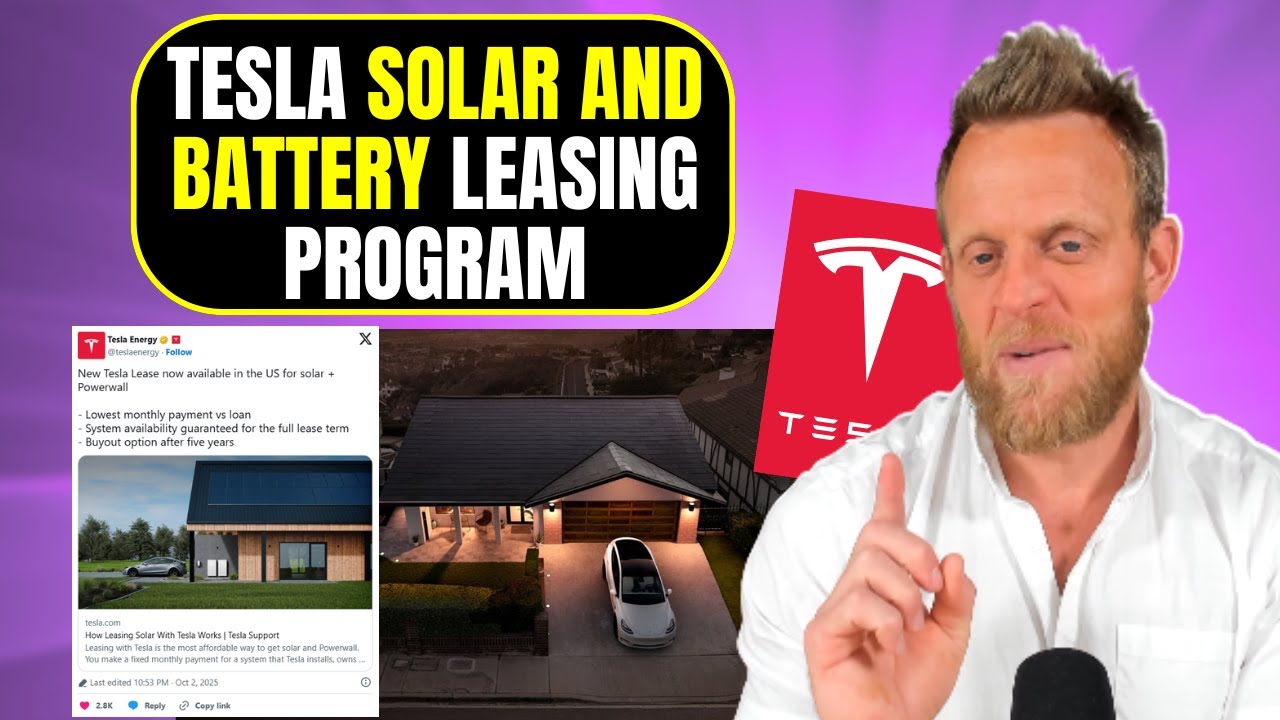 Получите солнечную энергию и аккумулятор без покупки — Tesla запускает лизинг солнечных батарей и...