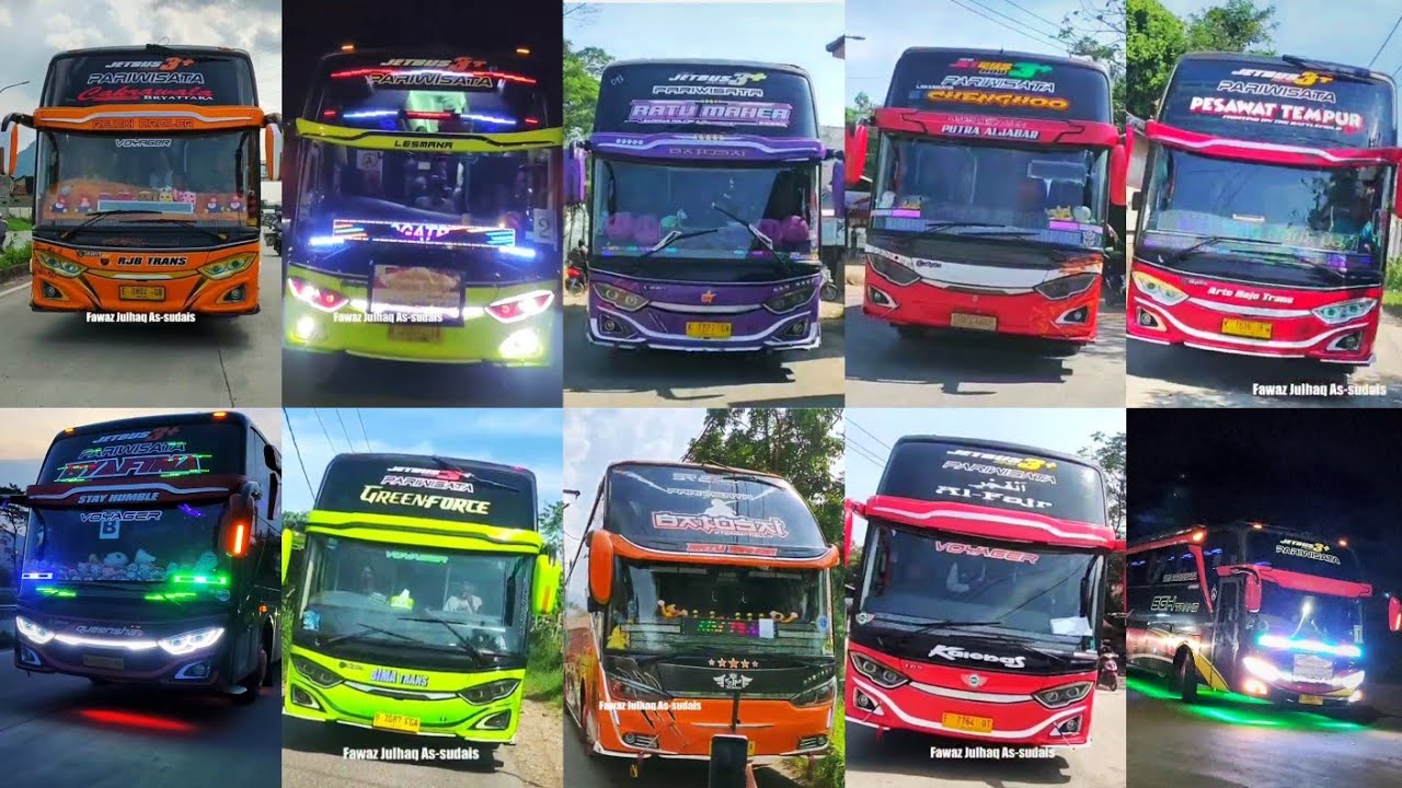 Kumpulan Telolet Basuri Bus Terbaru | Berbagai Bus Pariwisata & Berbagai Nada