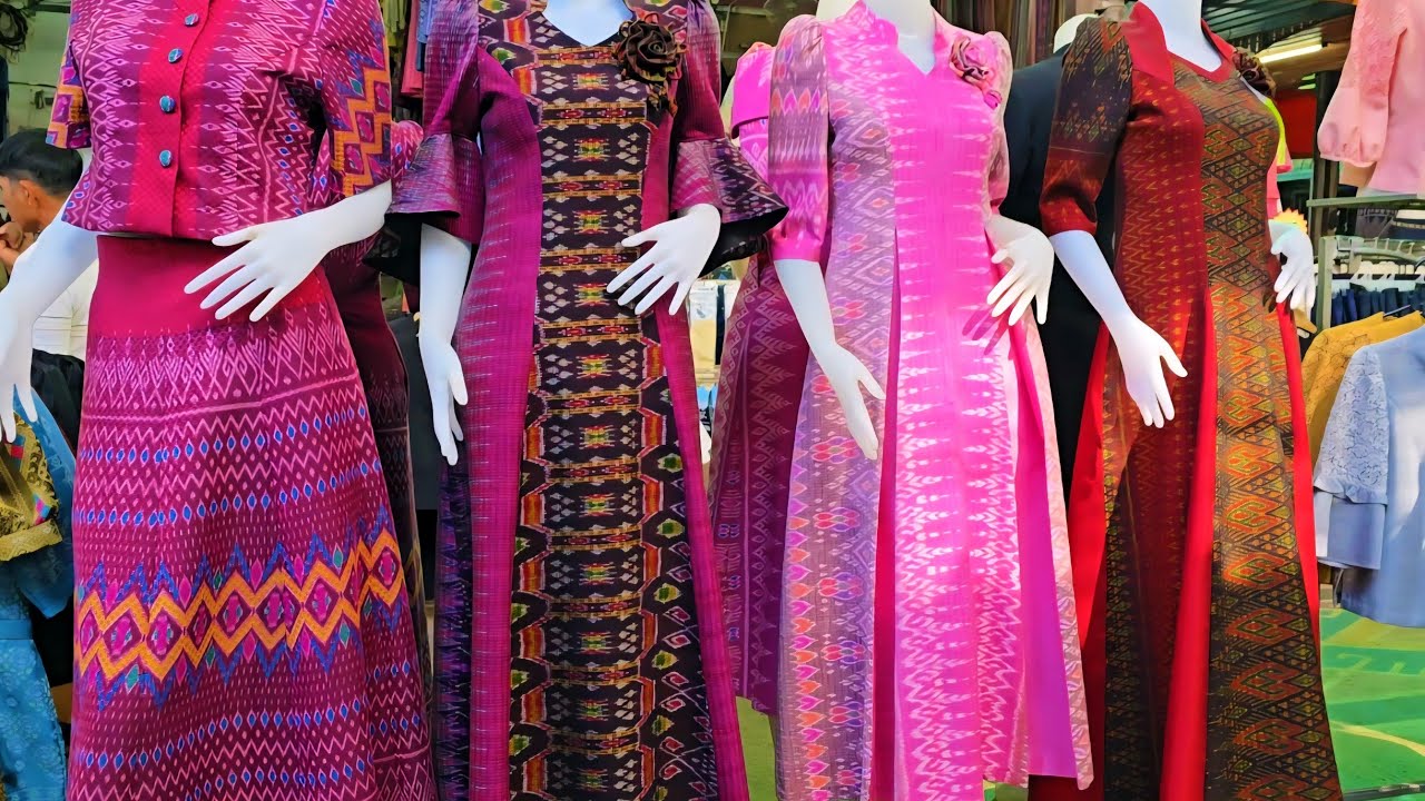 พาชมตลาดผ้านาข่า อุดรธานี ชมผ้าไหมผ้าฝ้ายลายผ้ามัดหมี่สวยๆกันคะ