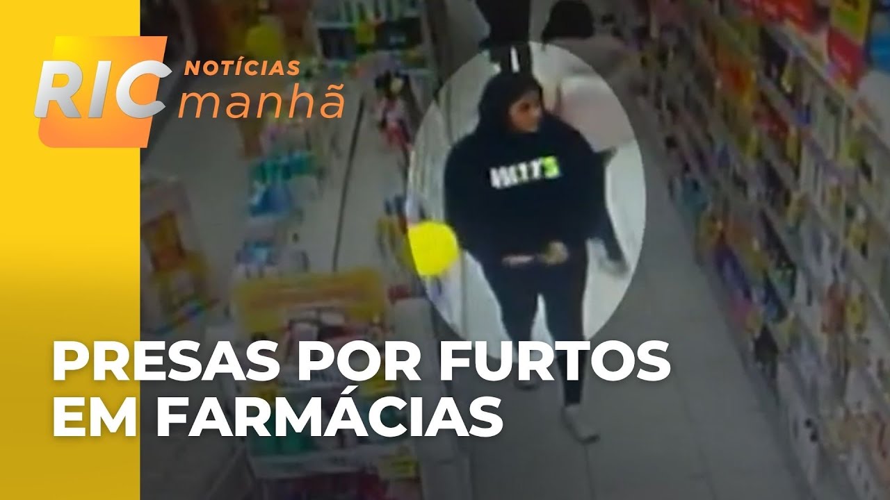 Mulheres são presas por furtar farmácias e câmeras registraram tudo, em Curitiba