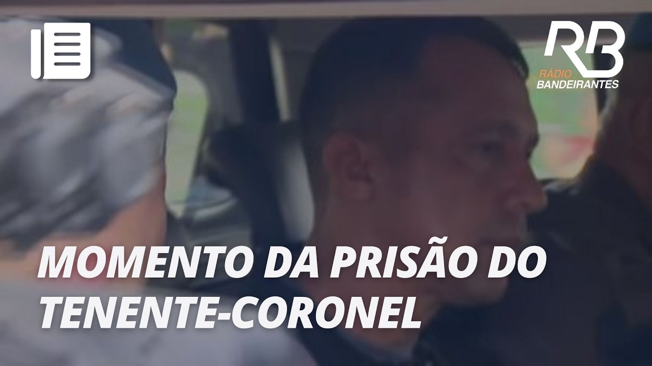 Vídeo mostra tenente-coronel em viatura após prisão por morte de PM Gisele