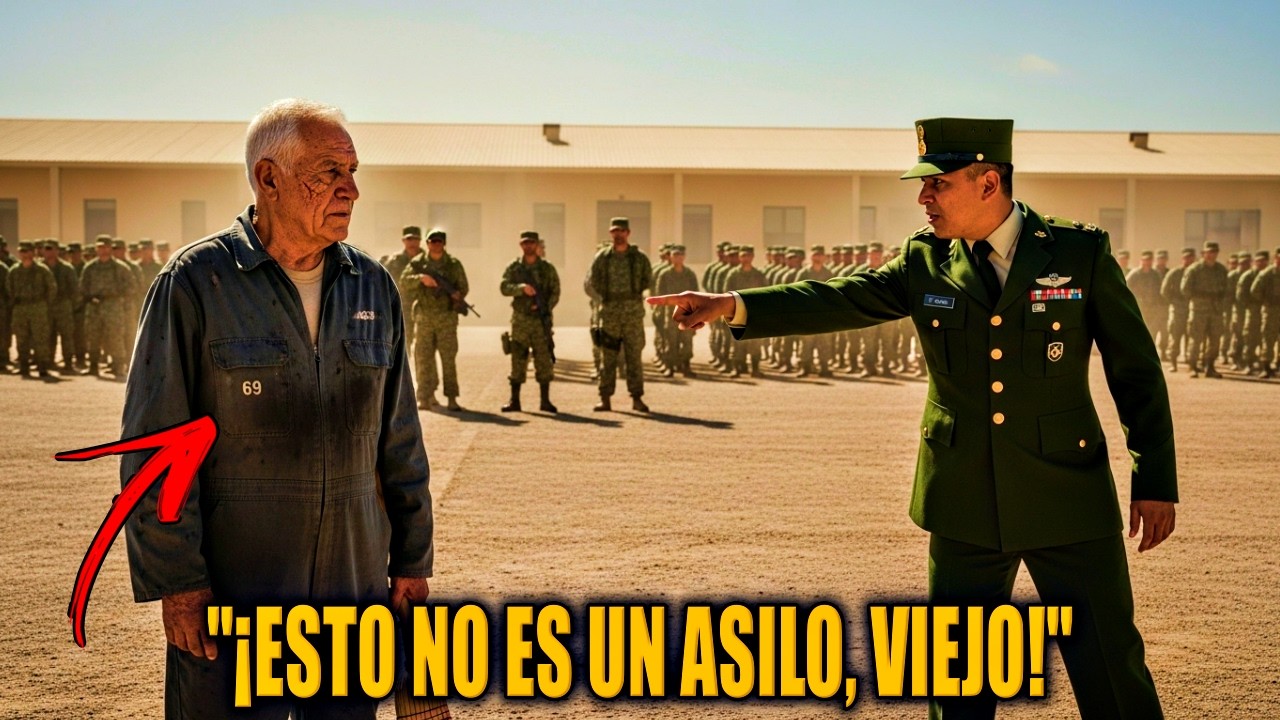 Lo llamaron viejo fracasado... hasta que el General se cuadró ante su emblema. 🎖️