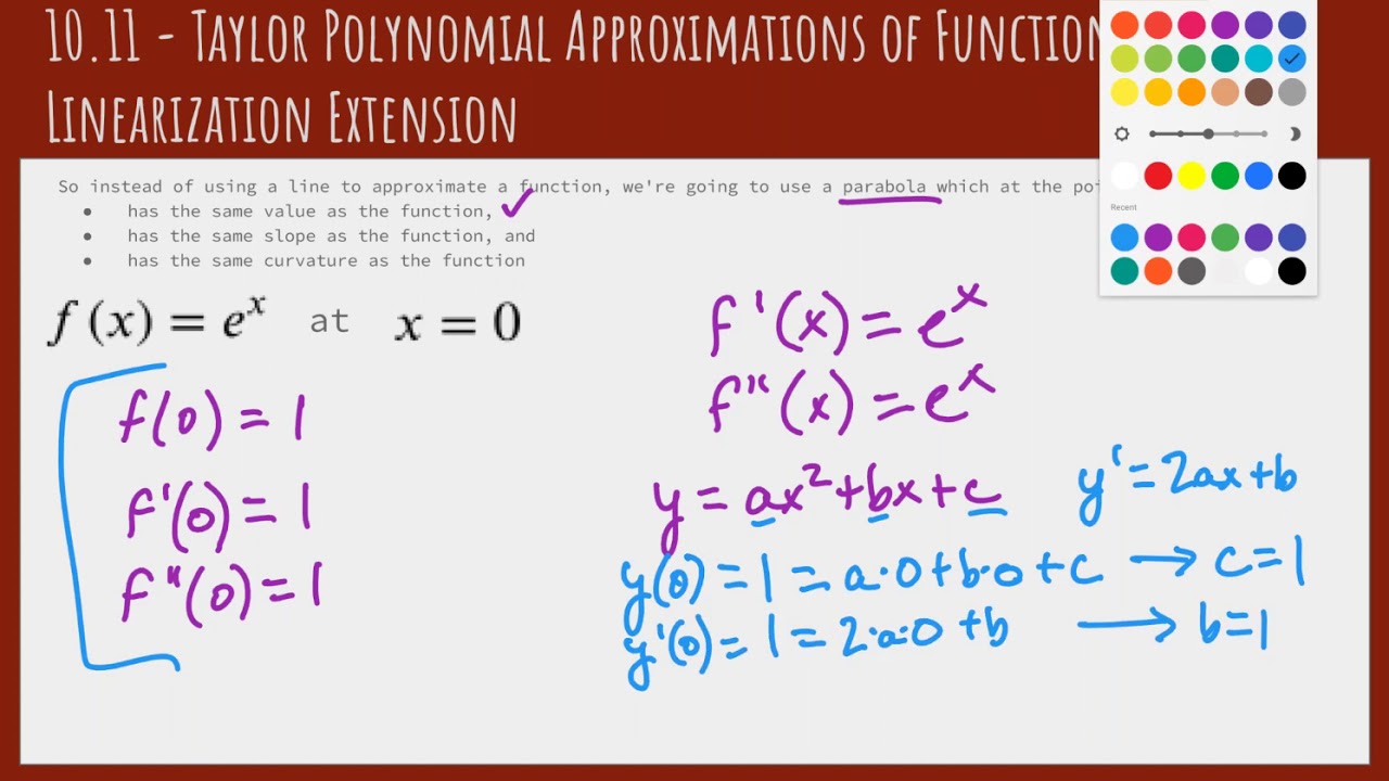 10.11 - Taylor Polynomials as an Extension of Linearization